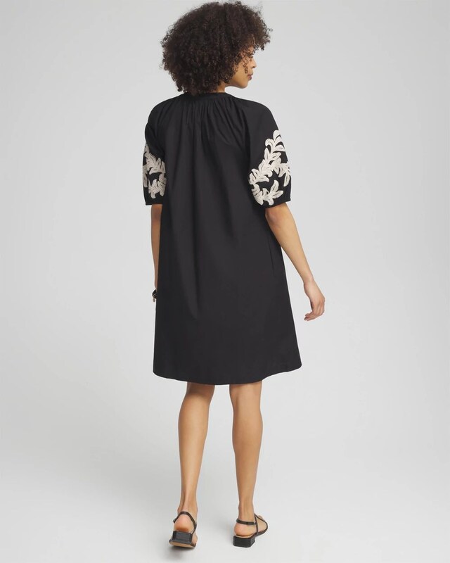 Poplin Embroidered Midi Dress - image 3